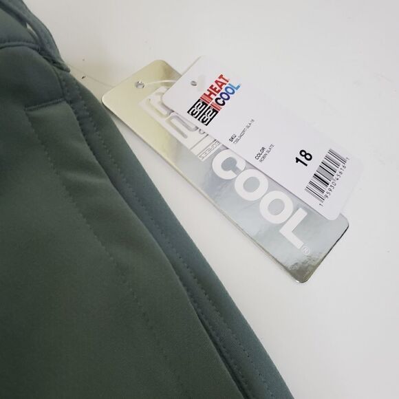 NEW 18 ZIP POCKETS SAGE GREEN LIGHTWEIGHT 32 COOL DRESS CASUAL PANTS 1X 2X NWT - Picture 5 of 14